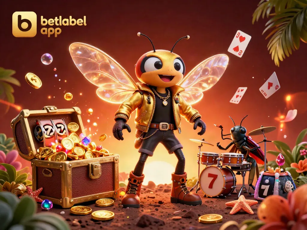Experience thrilling betting with the betlabel app's vibrant 3D casino scene, featuring interactive game elements.